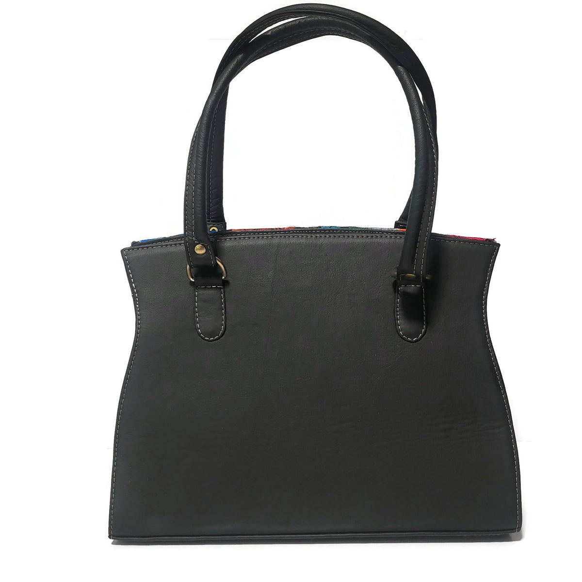 Floral Leather Shoulder Bag: Handmade Boho Handbag