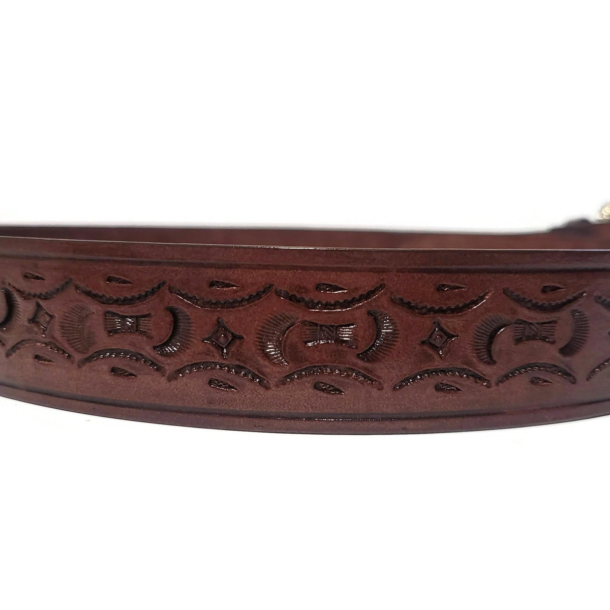 Brown Leather Western Belt for Men Removable Buckle, Cowboy Rodeo Style