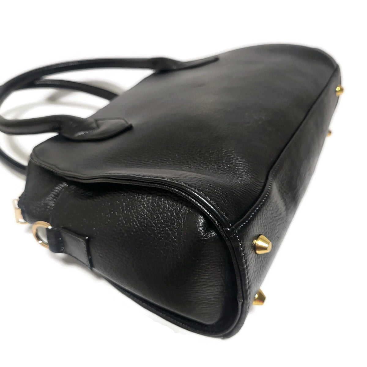 Black Leather Shoulder Bag for Women  Handbag with  Multiplle Compartments