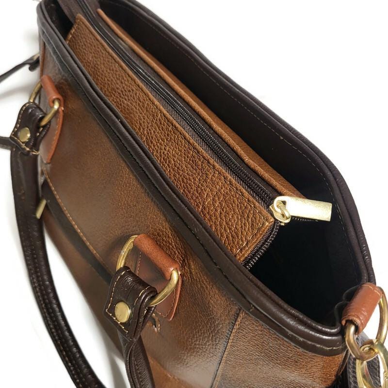 Brown  Leather Bag For Women, With Zipper, Shoulder Purse for Work, with Tassel, Handcrafted