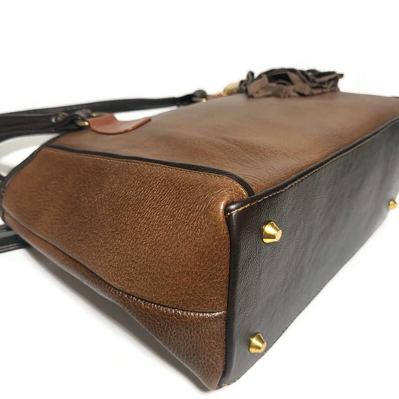 Brown  Leather Bag For Women, With Zipper, Shoulder Purse for Work, with Tassel, Handcrafted