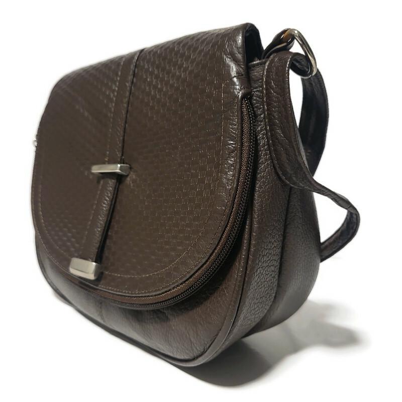 Handmade Brown Leather Crossbody Bag: Women's Messenger Shoulder Bag