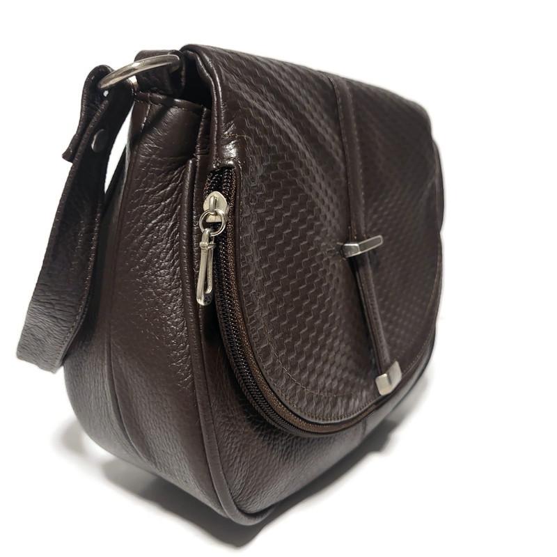 Handmade Brown Leather Crossbody Bag: Women's Messenger Shoulder Bag