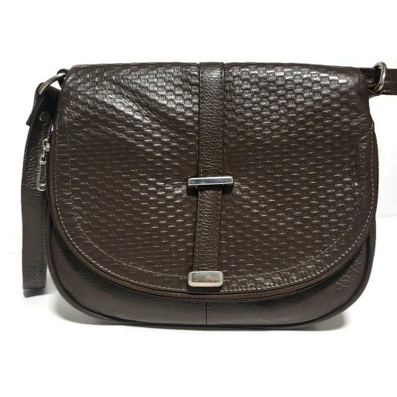 Handmade Brown Leather Crossbody Bag: Women's Messenger Shoulder Bag