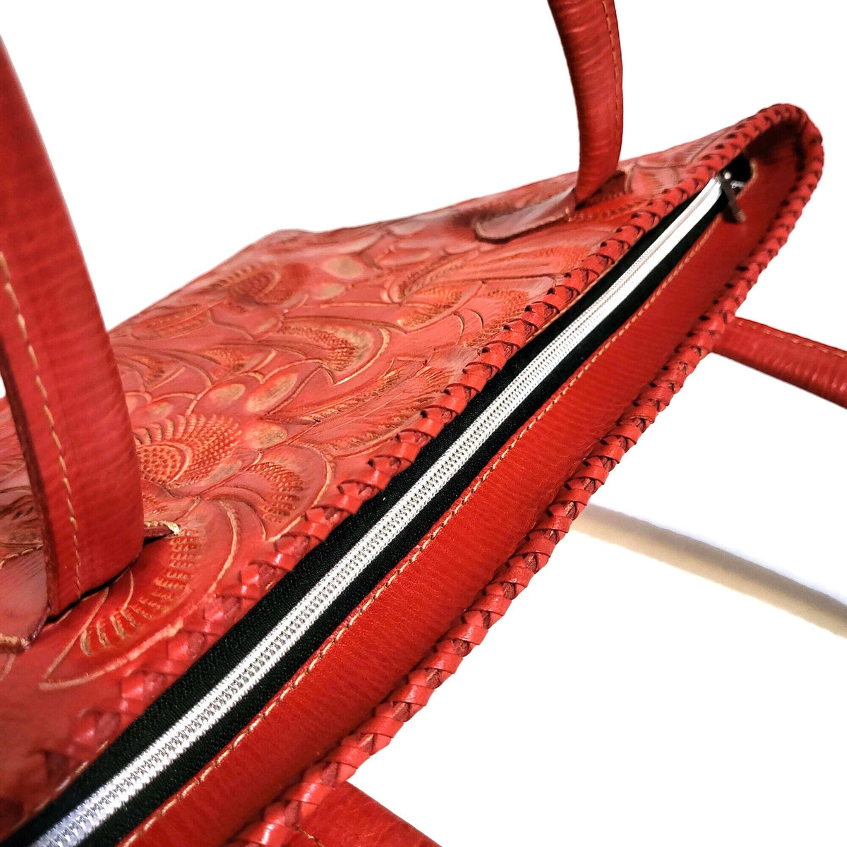 Redr Shoulder Bag for Women, Hand tooled leather Bohemian Tote Floral Embossed