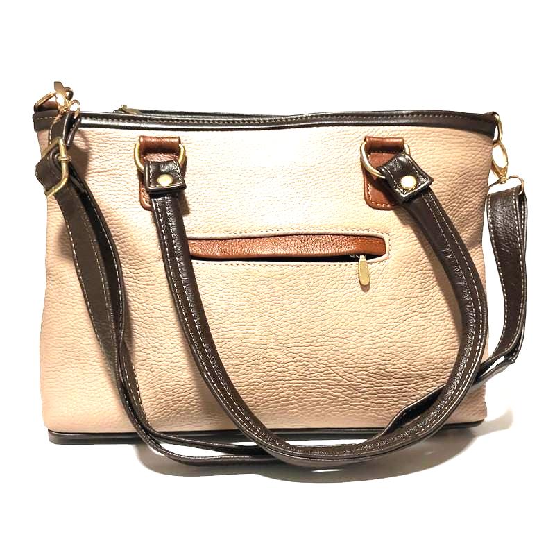 Handmade Leather Tote Bag: Cowhide Shoulder Bag with Zipper