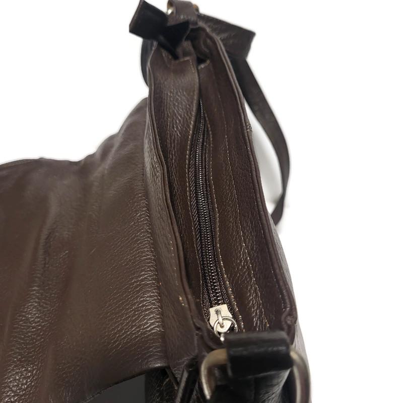 Handmade Brown Leather Crossbody Bag: Women's Messenger Shoulder Bag