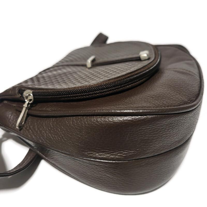 Handmade Brown Leather Crossbody Bag: Women's Messenger Shoulder Bag