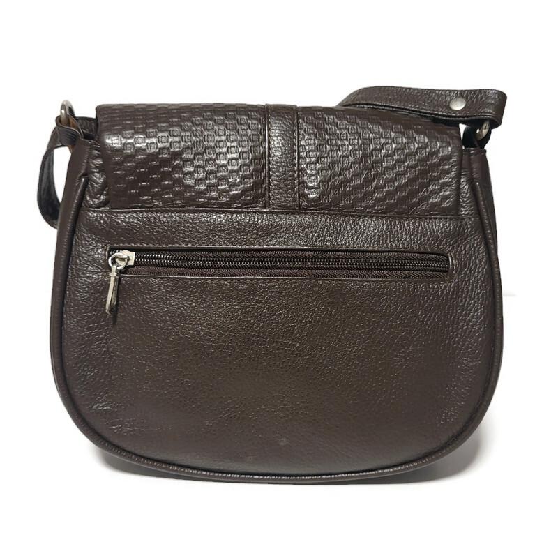Handmade Brown Leather Crossbody Bag: Women's Messenger Shoulder Bag