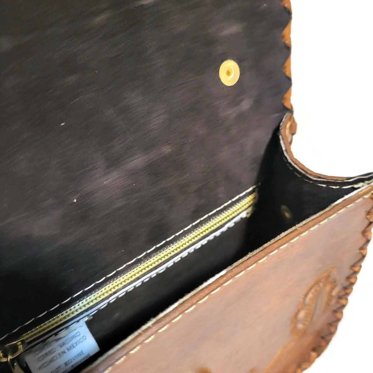 Hand Tooled Brown Leather Shoulder Bag: Western Cowgirl Style, Small Purse
