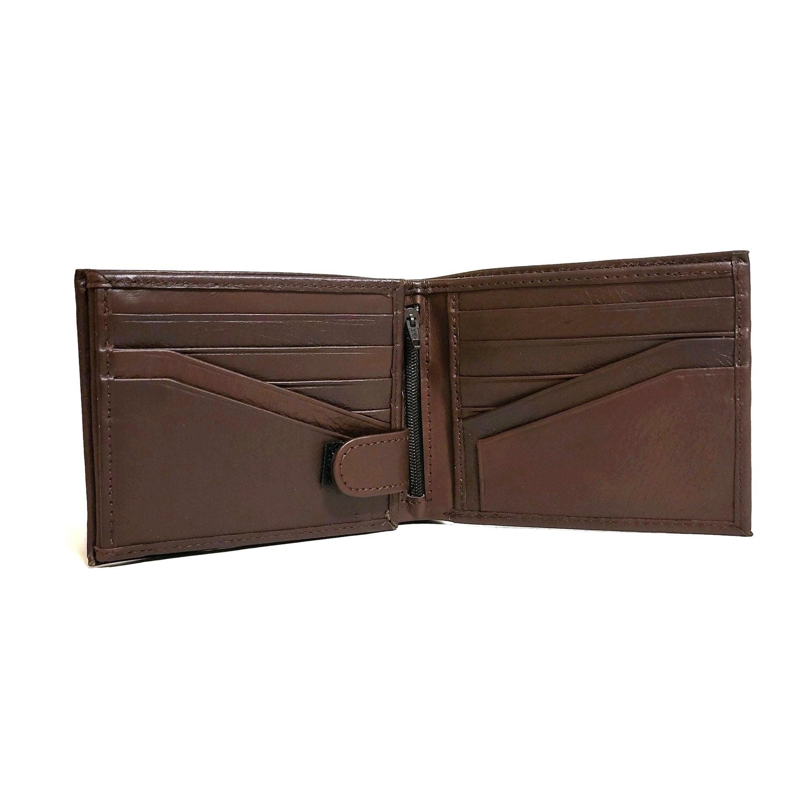 Handmade Brown Leather Wallet: Slim, 13 Card Slots, Compact Design