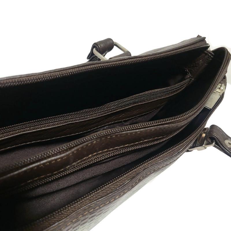 Hand-Painted Leather Shoulder Bag: Hummingbird Floral Design