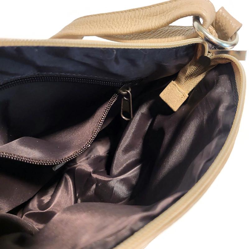 Handmade  Leather Crossbody Bag – Medium Size, Adjustable Strap, Multiple Zipper Pockets, Everyday Travel Purse