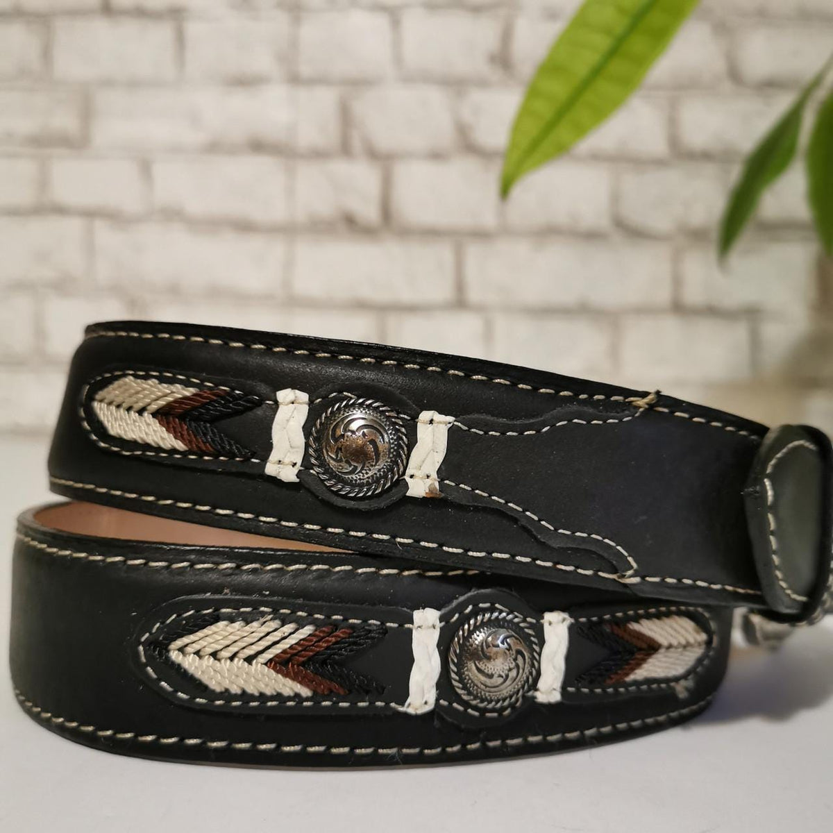 Handmade Western Leather Belt: Rodeo Cowboy Style, Removable Buckle
