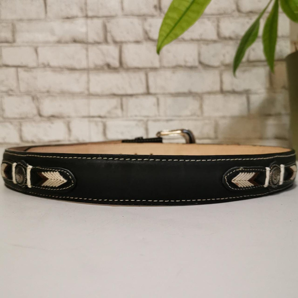 Handmade Western Leather Belt: Rodeo Cowboy Style, Removable Buckle