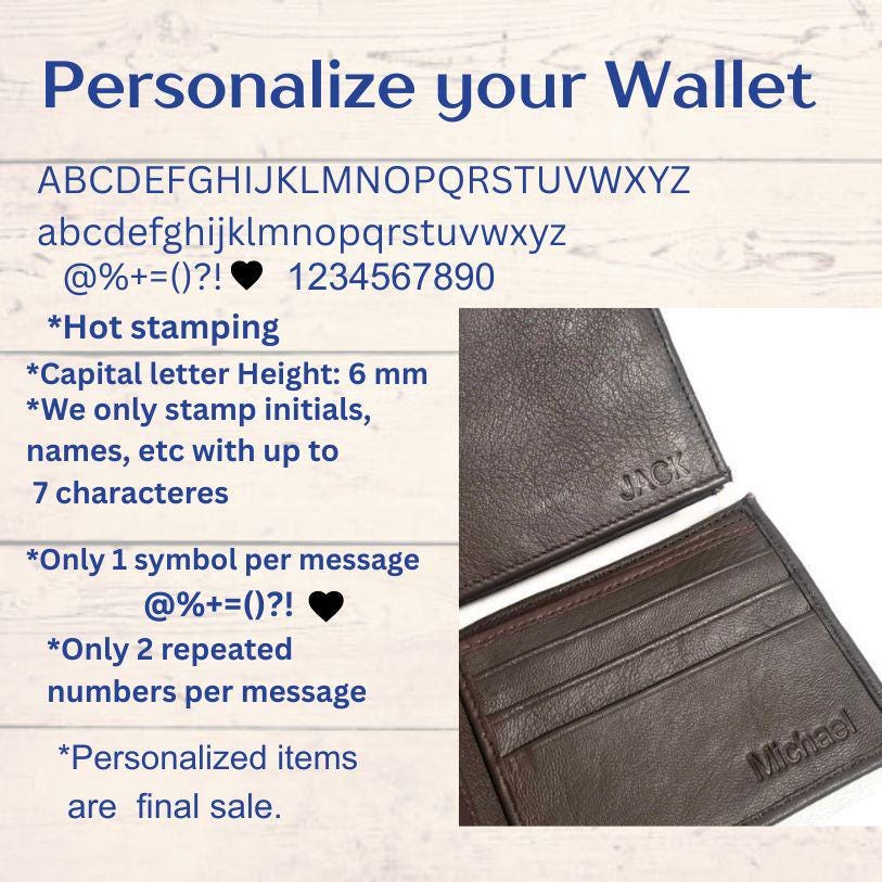 Brown Leather Slim Wallet For Men Bifold  Minimalist Card Holder
