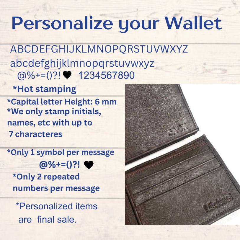 Handmade Brown Leather Trifold Wallet for Men Slim Minimalist Design