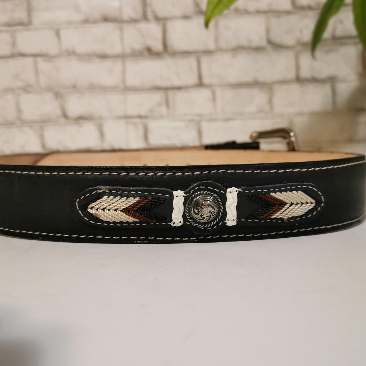 Handmade Western Leather Belt: Rodeo Cowboy Style, Removable Buckle