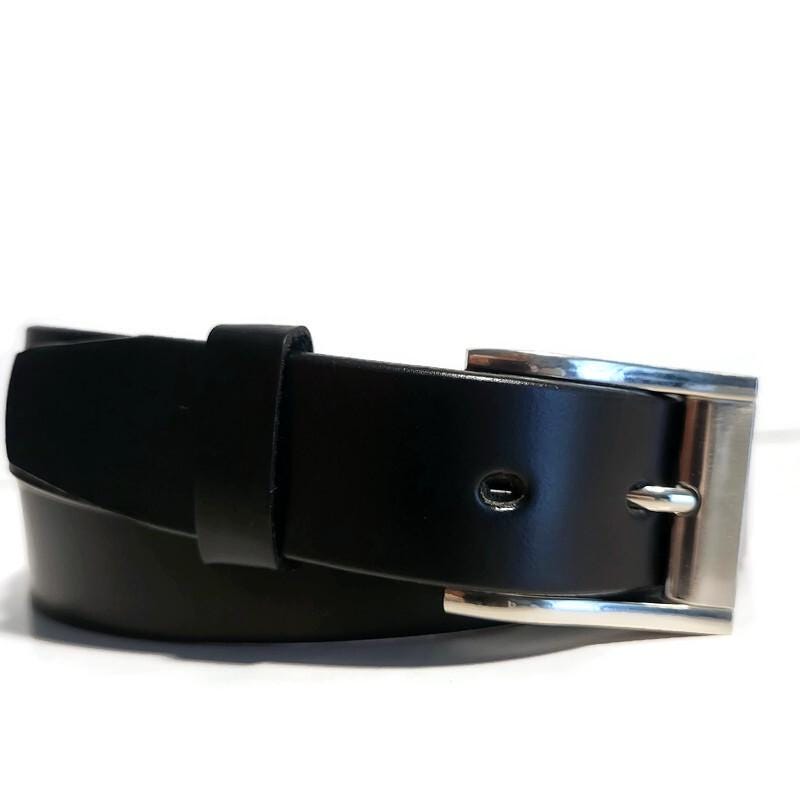 Personalized Black  Leather Belt for Men, Removable Buckle, Casual, Gift for Him
