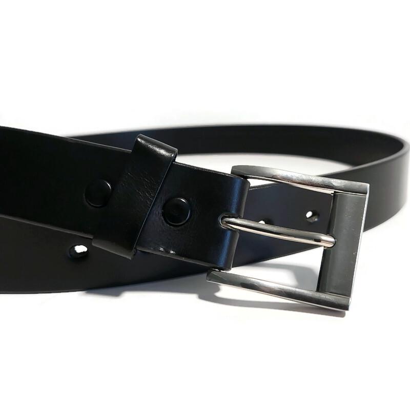 Personalized Black  Leather Belt for Men, Removable Buckle, Casual, Gift for Him