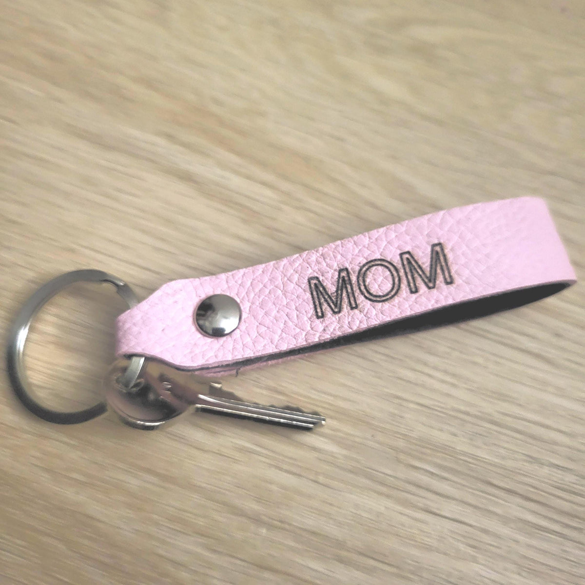 Personalized  Cowhide Keychain, Handcrafted  Genuine Leather,  Laser Engraved