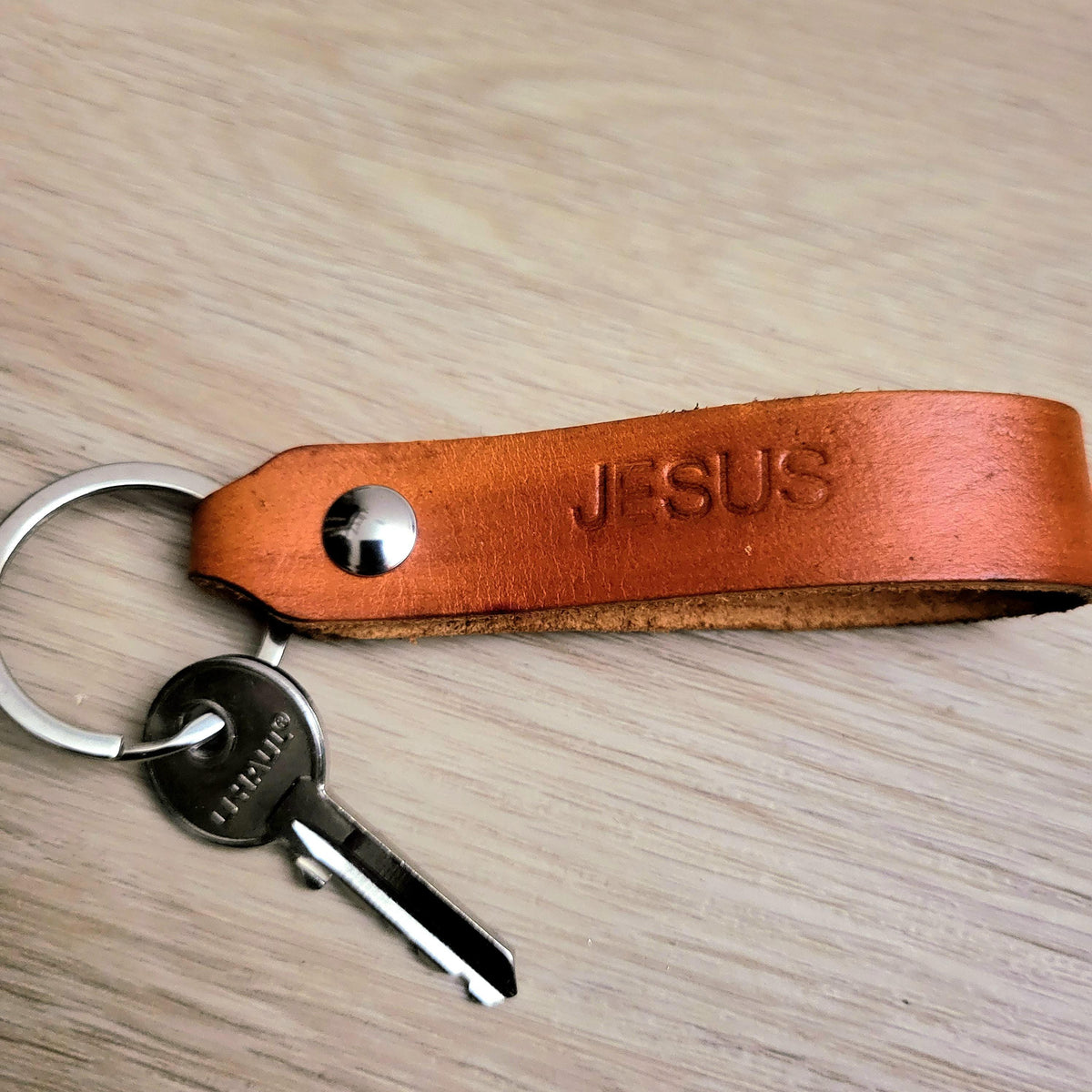 Personalized  Keychain, Handcrafted  Genuine Leather,  Gift for Him