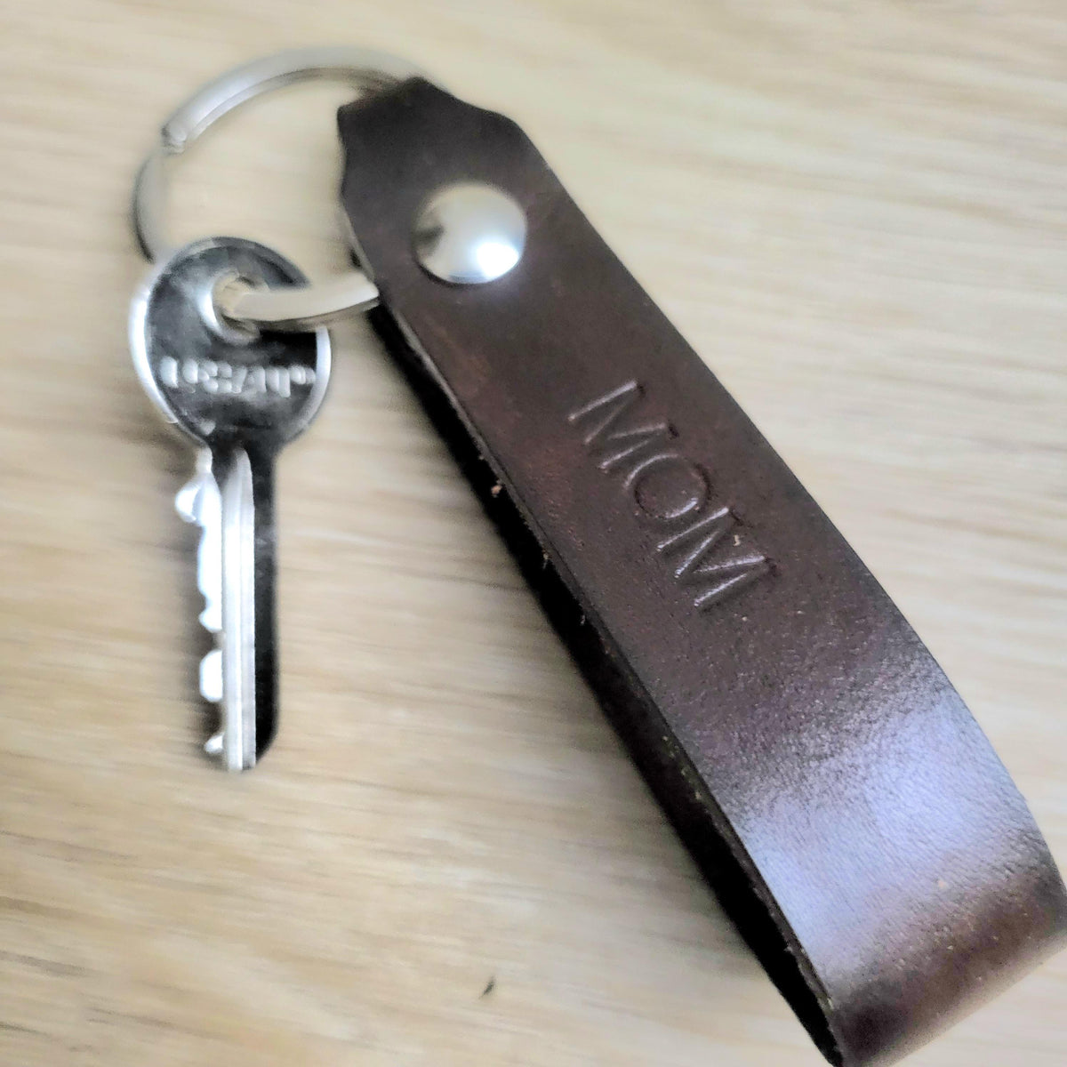 Personalized  Keychain, Handcrafted  Genuine Leather,  Gift for Him