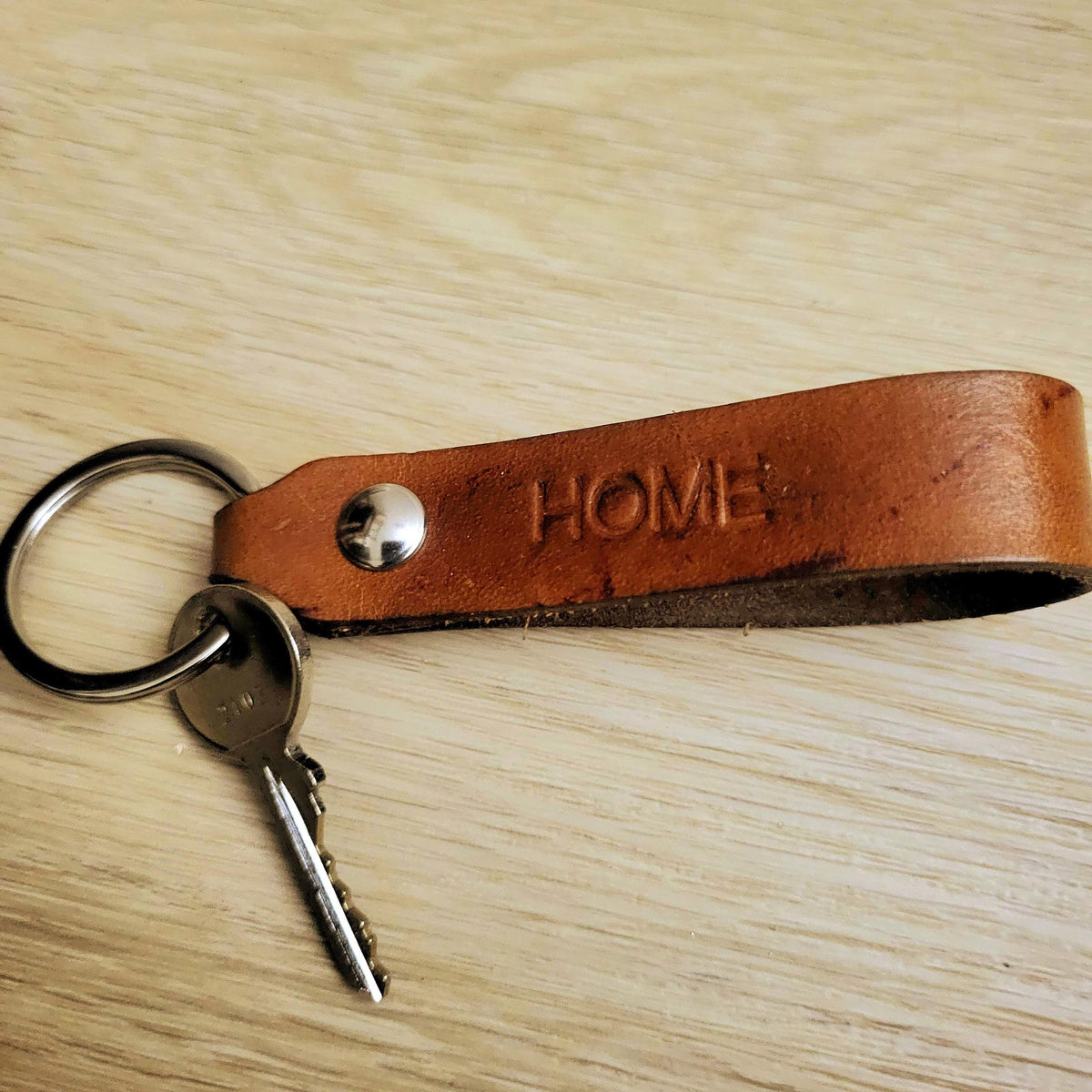 Personalized  Keychain, Handcrafted  Genuine Leather,  Gift for Him