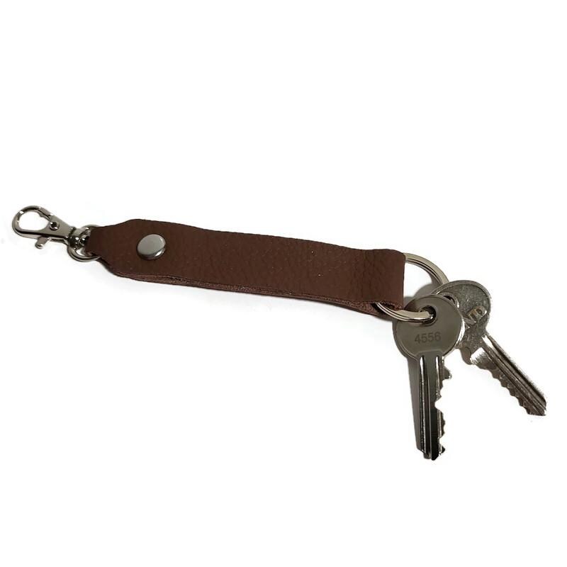 Personalized  Cowhide Leather Keychain, Handcrafted ,  Laser Engraved