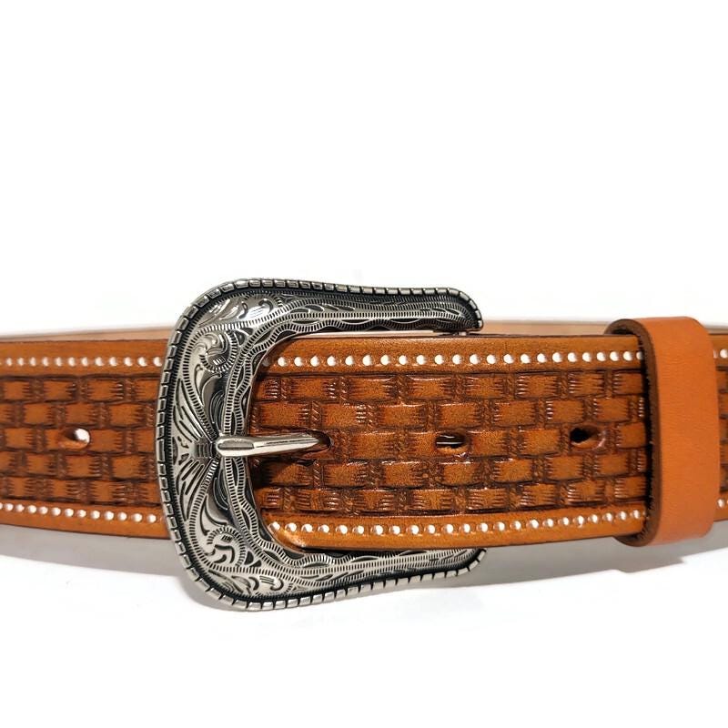 Brown Belt for Men, Cowboy, Western, Rodeo, With Removable  Buckle, Personalized Engraved