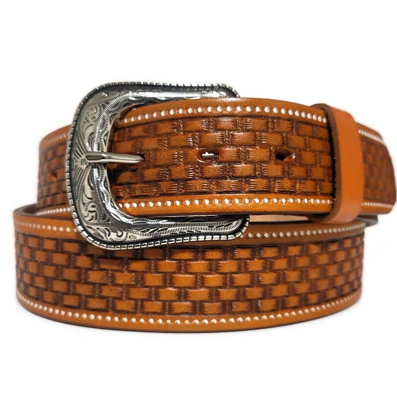 Brown Belt for Men, Cowboy, Western, Rodeo, With Removable  Buckle, Personalized Engraved