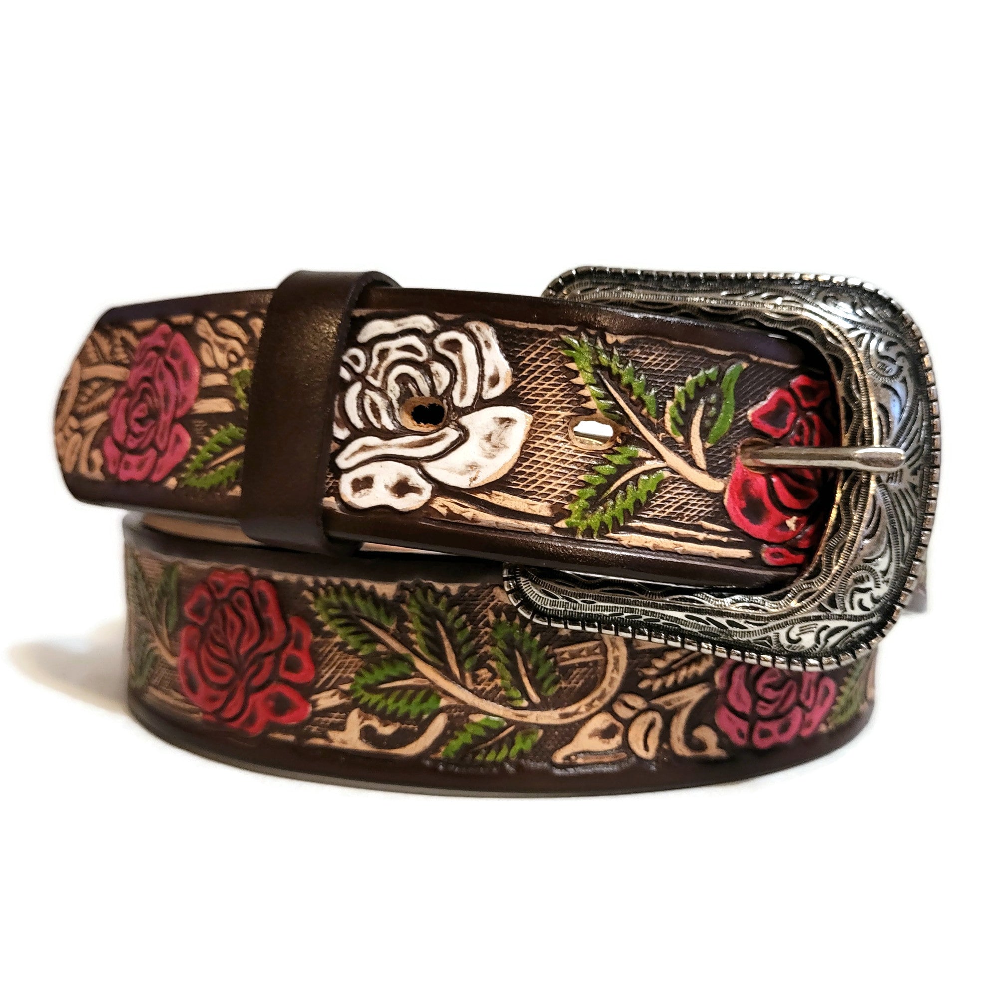 leather belt for women,  handmade, belt with roses,  bohemian, cowgirl belt,  western,  womens belt , gift for her, gift for women, belt for jeans, casual belt, 