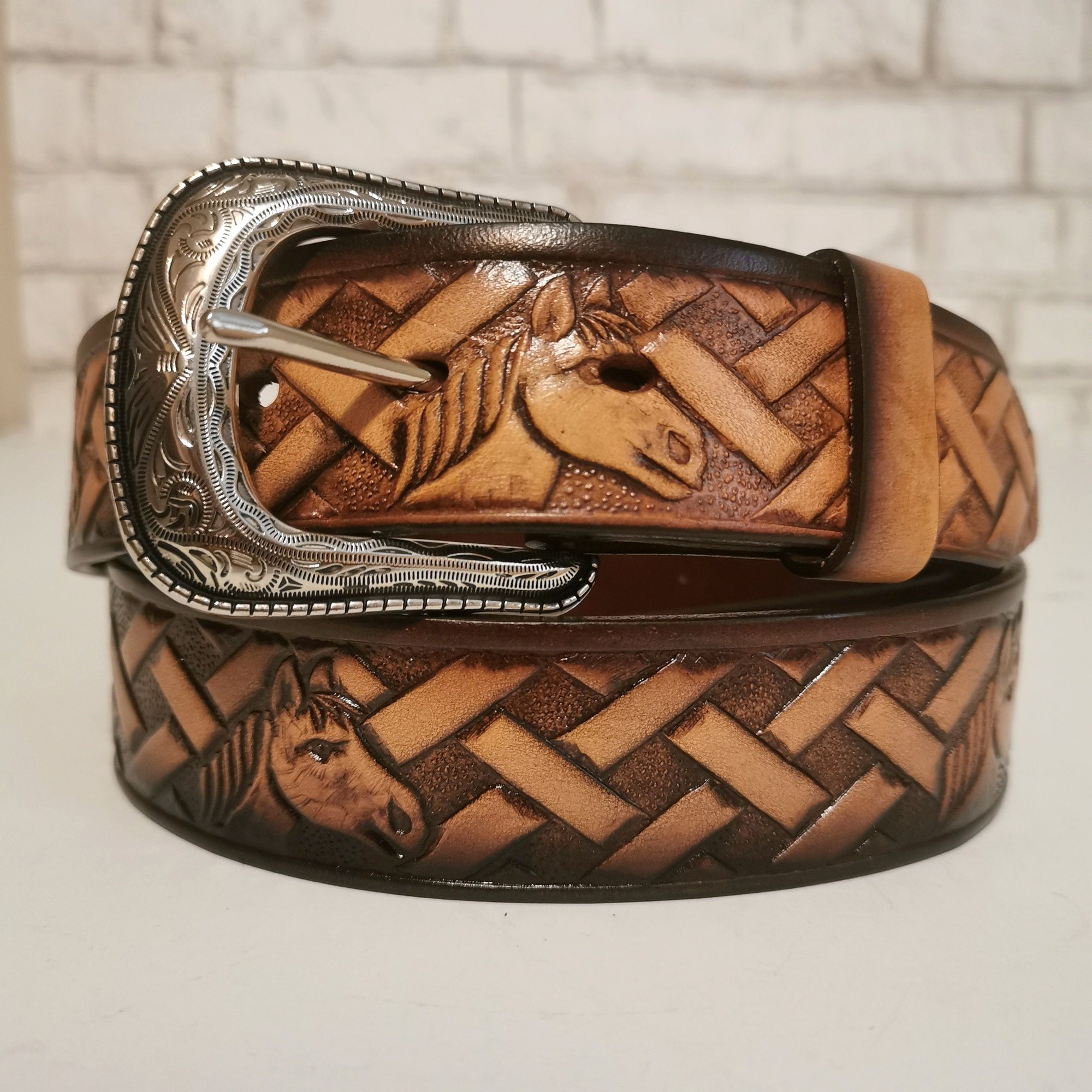 Brown leather belt for men, belt for jeans, handmade leather belt for men, casual belt