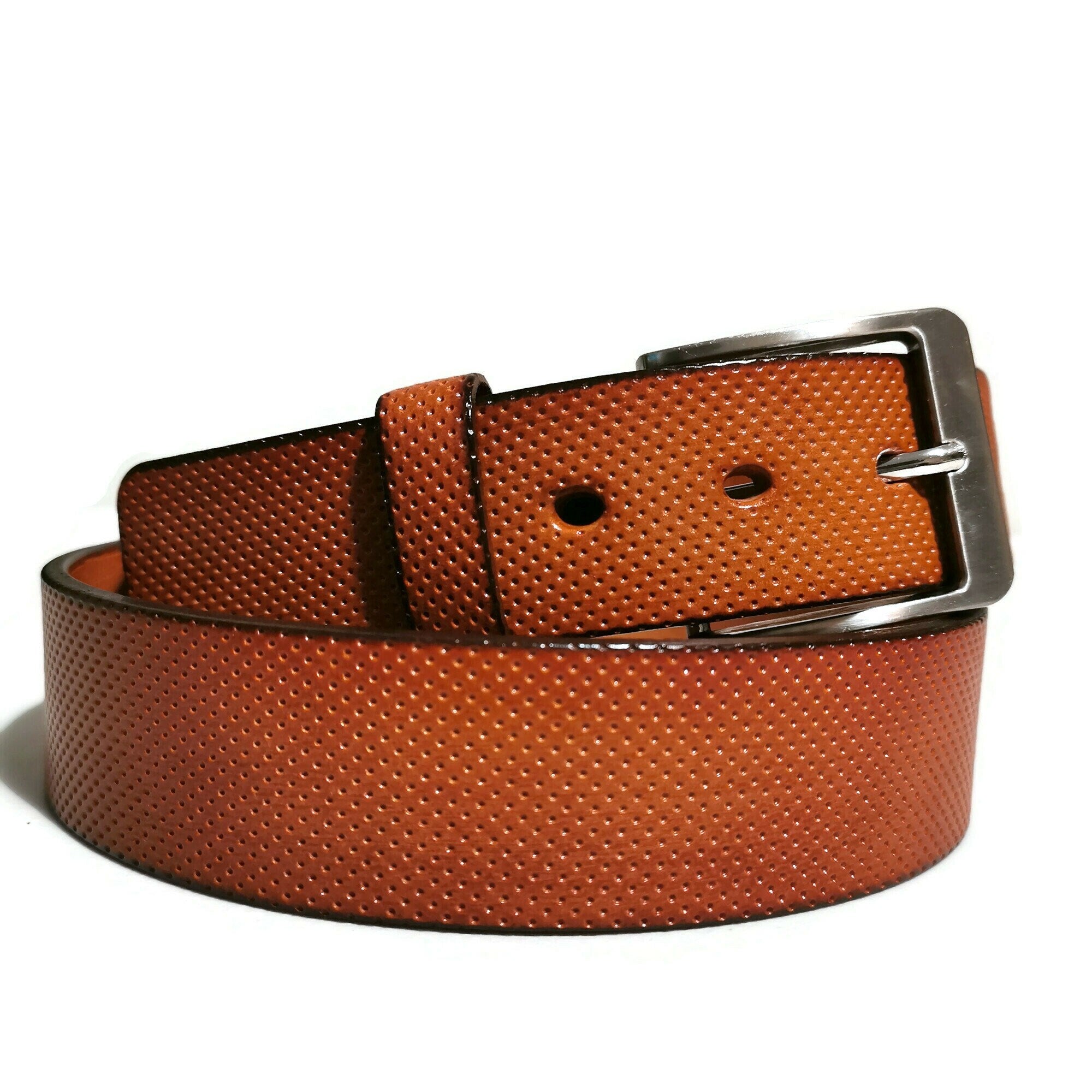 brown leather belt for men